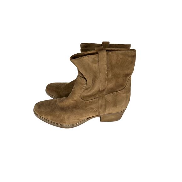 Dolcetta Brown Faux Suede sloucy Ankle Booties Boots Women's Size 9.5 - Picture 4 of 6
